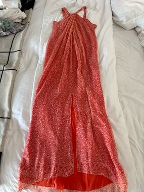 Diane von Furstenberg Coral-White Printed Dress